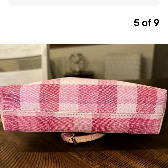 Dooney & Bourke Pink Checkered Crossbody Bag - Picture 5 of 9